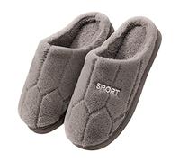 House Shoes for Women Wide Width - Plush Slippers Women Wide - Slippers Flop Warm Soft Winter HouseSlipper Men Non Slip Cotton Slipper Nonslip Slipper Winter Plush Homeslippers Brown