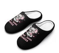 House Shoes Who Loves Koala Slipper | Fuzzy Slippers Soft Indoor Slippers Non Slip For Indoor Winter Casual