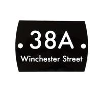 HOUSE SIGN PLAQUE Personalised House Number Street Name Custom Made Your Address Home Hotel Door Modern Acrylic Long Lasting Bespoke Sign