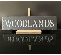 House signs and plaques personalised. Slate bar signs for home bar outside. Customised. Outdoor Durable. Included Fixings. Design Proof Available. 17.7" x 3.9" (45cm x 10cm)