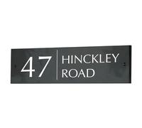 House Signs Direct Engraved Slate House Sign 10x30cm, Grey, Weatherproof