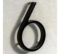 House Signs Direct | Modern Floating 3D Black Metal House Numbers 5 Inch | Stylish Front Door Numbers with Waterproof Zinc Alloy Finish | Easy Install Door Number Sign for Wall or Gate - Number 6