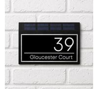 House Signs Direct Solar Light House Number Plaque, 280mm x 150mm