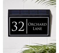 House Signs Direct Solar Light House Number Plaque, 280mm x 150mm