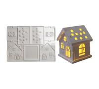 House Silicone Mold - 24x17.5cm Craft Casting Mould, Flexible Baking Shape, Reusable Soap Resin Form, Detailed Architecture Design Tool | Creative Decoration Accessory for Handmade Candle Projects