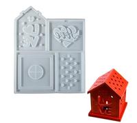 House Silicone Mold,Love Candle Vessels Molds | Plaster Moulds for Making Home Ornaments, Casting Moulds for Wedding Table Decor