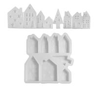 House Silicone Mold - Village House Silicone Mold | Christmas House Mold Set | Small Silicone House Candle Mold | Small House Silicone Mold for Clay Craft | Aesthetic Epoxy Resin Silicone Mold