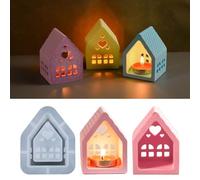 House Silicone Mould, DIY Silicone Candle Holder Mould, Small House Casting, House Candle Molds Silicone, Epoxy Resin Moulds Decoration Mold for DIY Soap Plaster Craft Gift