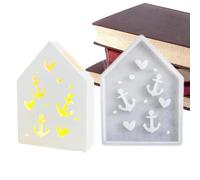House Silicone Moulds for Epoxy Resin, Epoxy Resin Moulds House | House Mould Epoxy Resin Casting Craft Mould - Hollow Design by the Sea at Home for Soap Candles, Clay, Creative Decorations