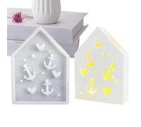 House Silikonformen für Epoxidharz - Hausform Silikonform | Hausform Epoxidharz Casting Craft Form | Hohldesign Seaside Home Form für Blumenkonservierung Buchenden Probe Hochzeit Valentine