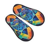 House Slipper Abstract Ancient Geometric Star Galaxy Soft Hotel Slippers Lightweight Breathable Womens Slippers Bedroom Hotels M