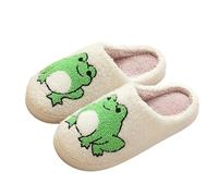 House Slippers, Cartoon Slippers for Womens Mens Cute Cozy Warm Slip-on Shoes for Indoor and Outdoor Meet at Midnight Strawberry Evil Eyes Heart Slippers
