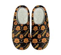 House Slippers for Halloween Terror Happy Slippers Cosy Scary Slippers Indoor and Outdoor Christmas Slippers Holiday Slippers Warm Slippers Trendy, yellow, 13 UK
