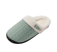 House Slippers for Women, Bride Extra Wide Swollen Feet Ladies Slip On Home Shoes Indoor Outdoor Women Comfortable Warm Slipper Size 5 (Green,5)