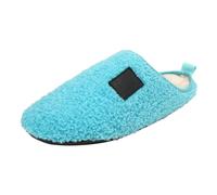House Slippers for Women Men Ladies Couples Winter Solid Colour Soft Bottom Closed Back Thickened Velvet Warm Cozy Slippers