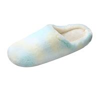 House Slippers For Women Multicolor Tie Dye Plus Velvet Cozy Indoor Non Slip With Soft Sole For Comfort Home Shoes