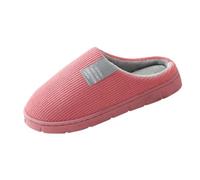 House Slippers for Women Wide Fit Memory Foam Fluffy Warm Ladies Slippers | Cosy Ribbed Knit Mule Slippers Lined with Fluffy Fleece for Warmth. Thick Textured Hard Sole Offers Anti-Slip Grip