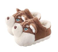 House Slippers Mens Funny Dog Slippers Men Cute Plush Animal Slipper For Adults Warm Cosy Closed Toe Slipper Lightweight Soft Soled Indoor Footwear For Couples Non Slip Quiet Bedroom Shoe