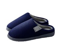 House Slippers Womens Winter - Plush Slip On Slippers Women - Ntislip Cosy Slipper WinterSlipper Home Use Flannel House Shoes Wear The Fluffy Slipper Outside Wide Fitting Shoes Dark Blue