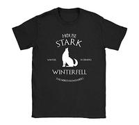 House Stark Mens T-Shirt Large Black Game of Thrones Final Season Gift Present Birthday