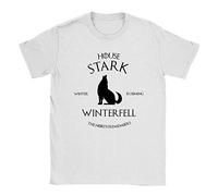 House Stark Mens T-Shirt Medium White Game of Thrones Final Season Gift Present Birthday