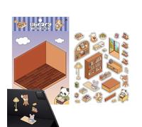 House Stickers - Convenient Junk Journal Cutouts Scene | Miniature Cut Scenes from Landscape Scenes Collage Sticker Book, Make Your Own Flower Room Library for Kids Adults