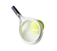 House Tennis Racket and Ball Set Simulation Device Doll House Tennis Racket Props