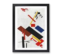 House Under Construction By Kazimir Malevich Classic Painting Framed Wall Art Print, Ready to Hang Picture for Living Room Bedroom Home Office Décor, Black A2 (64 x 46 cm)