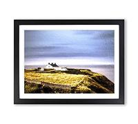 House Upon The Coast Of Dublin Ireland Modern Art Framed Print | A3 Black Framed Wall Art | Ready to Hang | Modern Beach Picture | Living Room Bedroom Lounge Office