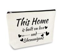 House Warming Gifts Makeup Bag Housewarming Gift for Women New Home Gift for Friend Sister Daughter Neighbor Cosmetic Bag Thanksgiving Christmas Decoration Closing Gifts for Home Buyers Travel Pouch