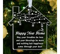 House Warming Gifts New Home 2025 Black Acrylic Ornament for Send Keepsake Decorations for Couples, Women, Colleagues, Teacher, Couple, Companion, Homeowners, Families, Housewarming The Gift