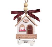 House Warming Gifts New Home 2025 Ornament Gifts, First Housewarming New Beginning Wooden Decorations Ideas for Couples Women Homeowners (2025 New Home 02)
