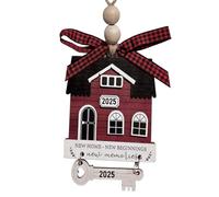 House Warming Gifts New Home 2025 Ornament Gifts, First Housewarming New Beginning Wooden Decorations Ideas for Couples Women Homeowners (2025 New Home 04)