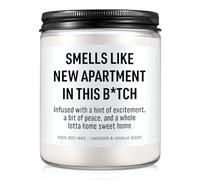 House Warming Gifts New Home Candle, 3.5oz Lavender Soy Wax Candle for Women Men, Funny Housewarming Gifts for Couple Moving in Essentials New Home Gift Ideas