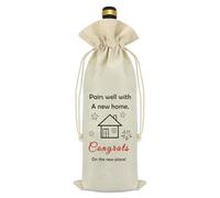 House Warming Gifts New Home Gift for Her Him Wine Bags Homeowner Gift Housewarming Gift for New House New Home Owners Gift Realtor Gift to Clients Christmas Party Decorations Wine Bottle Cover