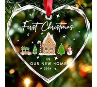 House Warming Gifts-New Home Keepsake Ornament 2026 | Crystal Ornament New Beginning Memories Gift for Send Keepsake Decorations Indoor Outdoor for Couples, Women, Colleagues