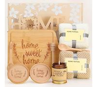 House Warming Gifts New Home,New Home Gifts,Bamboo Serving Board Coasters Spoon for Couple Women Men