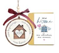 House Warming Gifts New Home Ornament 2025 with New Home Card, Moving in New House Presents for Friends Neighbourhood Couple Family