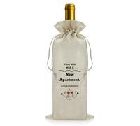 House Warming Gifts New Home Wine Gift Bags New Apartment Gifts First Apartment Present House Warming Gift Closing Presents for Home Buyers Women Men Couple Moving Away Present Wine Bottle Bag