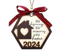 House Warming New Home Ornament | Wooden Housewarming Ornament - Wooden Pendant Festive Welcome Decor for House Wall Couple Men Women Homeowner Apartment Window Door Handles