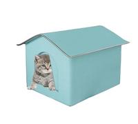 House - Weatherproof Insulated Stray Cat Shelter | Foldable Warm Pet Cave for Winter | Waterproof Elevated Tent for Stray Cats, Kittens, Puppies, Small Animals | Use in Outdoor Barn and Porch
