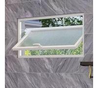 House Window Flush Mount Rectangle Metal, 360° Rotation Sliding Window, Ventilated Replacement Windows, For Bathroom, Kitchen, Warehouse, Playhouse(White,60x30cm/23.6x11.8in)
