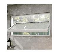 House Window White Aluminum Alloy Open Basement Casement Window Flush Mount Ventilation Insulated Rotating Hopper Window for Bathroom Basement(90x55cm)