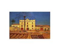 House with Palm Tree By Joan Miro Painting Art Posters Home Decor Wall Art Hanging Picture Print Bedroom Decorative Painting Room Aesthetic 08x12inch(20x30cm)