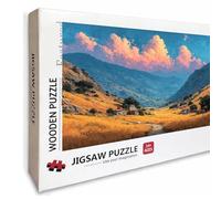 House Wooden Jigsaw Puzzles 30x20in, Field Jigsaw Puzzles 1000 Pieces for Adults with Box, Educational Challenging Game, Back Lettering Easy to Distinguish, Summer Gifts, Beautiful Decoration, 0-2780