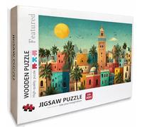 House Wooden Jigsaw Puzzles 75x50cm, Sun Jigsaw Puzzles 1000 Piece for Adults with Box, Educational Challenging Game, Gifts for Teens, Back Lettering Easy to Distinguish, Beautiful Decoration, 9-4877