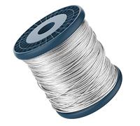Houseables Steel Cable, Wire Rope, 500 Feet, 1/16” Thickness, 1 Pk, Metal, Silver, Galvanized, Spool, Tension Cables, Coated, For Aircraft, Garage Door, Rigging, String Light Suspension, Hanging Light