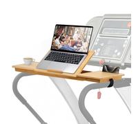 Houseables Treadmill Desk Attachment, Treadmill Desk Workstation, Laptop Holder, Laptop Stand, Desktop Table Attachment, Tray, Adjustable Table Top, Computer Stand, Universal Mount, Bamboo, 34" x 12"