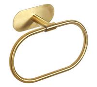 HouseAid Self Adhesive Towel Ring for Bathroom, Stainless Steel Adhesive Hand Towel Holder, No Drilling Modern Hand Towel Hanger, Brushed Gold