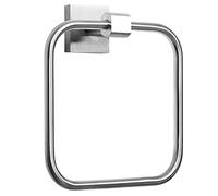 HouseAid Square Hand Towel Ring for Bathroom Stainless Steel Towel Holder Modern Hand Towel Hanger Wall Mounted Brushed Nickel